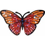 Kovová nástěnná dekorace motýl, 40,5 x 26 cm – Zboží Dáma