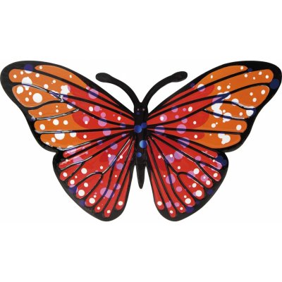 Kovová nástěnná dekorace motýl, 40,5 x 26 cm – Zboží Dáma