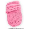 Kojenecká rukavice BABY NELLYS Zimní pletené rukavičky růžové/malinové
