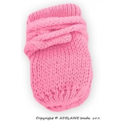 BABY NELLYS Zimní pletené rukavičky růžové/malinové