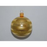 ONREX Vánoční ozdoba skleněná koule zlatá pruhy pr. 7 cm – Hledejceny.cz