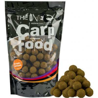 The One rozpustné boilies Carp Food 1kg 22mm Scopex Karamel