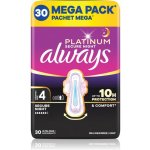 Always Platinum Ultra Secure Night Extra Hygienické vložky s křidélky 30 ks – Zboží Dáma