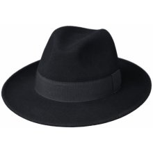 Fiebig since 1903 Černý klobouk plstěný černý s černou stuhou Bogart