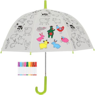 Esschert Design Farm Animals deštník dětský bílý – Zboží Mobilmania