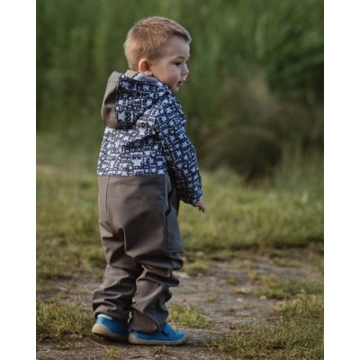 Jožánek Dětská softshellová kombinéza pandy a béžová – Zboží Dáma