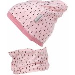 Emitex Bavlněná čepice s nákrčníkem růžová dvouvrstvá – Zboží Dáma