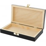 Dřevia Dřevěná krabička na bankovky se zámkem černá 20 x 11 x 4 cm – Hledejceny.cz