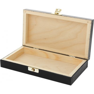 Dřevia Dřevěná krabička na bankovky se zámkem černá 20 x 11 x 4 cm – Hledejceny.cz