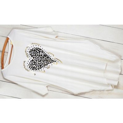 Fashionweek Italské bavlněné šaty s kapsami pro moletky MD482 bila – Zboží Mobilmania