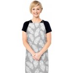 Bellatex Kuchyňská zástěra ADÉLA zástěra 67x84 cm Pírka šedá bílá – Hledejceny.cz