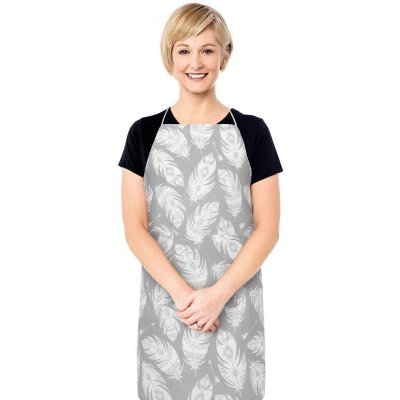 Bellatex Kuchyňská zástěra ADÉLA zástěra 67x84 cm Pírka šedá bílá – Hledejceny.cz