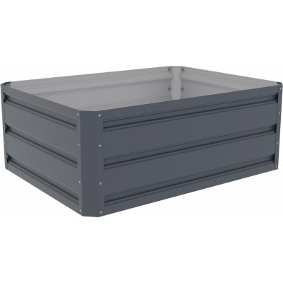 Rojaplast Vyvýšený záhon GB-B 80 x 60 x 30 cm plechový šedý – HobbyKompas.cz