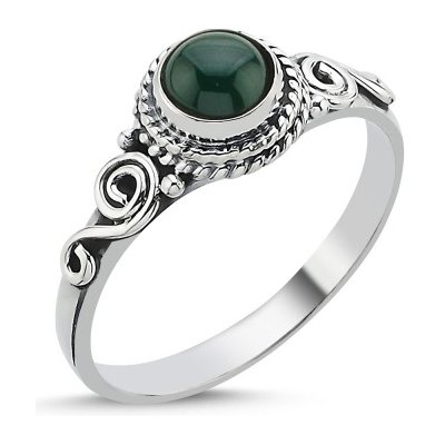 Olivie Stříbrný prsten MALACHIT 8271 – Zboží Mobilmania