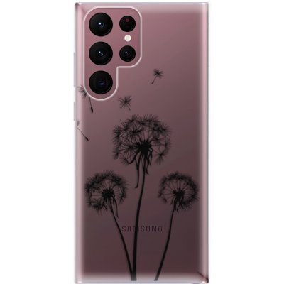 Pouzdro iSaprio - Three Dandelions - black Samsung Galaxy S22 Ultra 5G