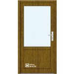 Kömmerling vchodové dveře 76 AD OM 1011 levé ořech sklo čiré 80 x 203 cm – Hledejceny.cz