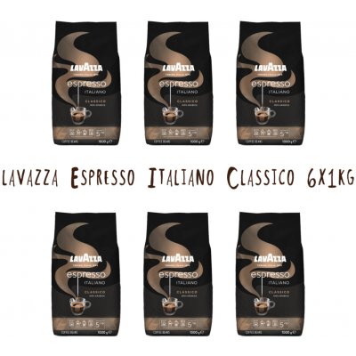 Lavazza Espresso zrnková 6 x 1 kg – Hledejceny.cz