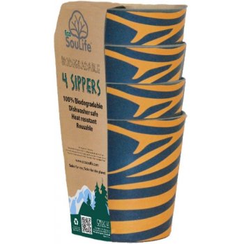 EcoSouLife Biodegradable Sippers 4ks zebraful 0,25l