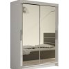Šatní skříň Kapol Miami VII 120 cm s dvojitým zrcadlem a posuvnými dveřmi Matná bílá