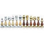 Zlato-stříbrné orientální šachové figurky