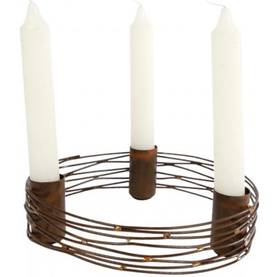 Textilomanie Kovový svícen s měděným vzhledem MIRELLA - více velikostí Velikost: S – Sleviste.cz