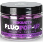 Mikbaits Plovoucí Boilies Fluo Pikantní švestka 150 ml 14 mm – Zboží Mobilmania