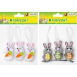 Velikonoční dekorace králíčci 7 cm závěs 3ks mix / WPK 8988 / – Hledejceny.cz