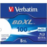 Verbatim BD-R XL 100GB 4x, jewel, 5ks (43789) – Zboží Živě