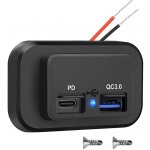 34662 USB QC3.0 + USB-C PD zásuvka 12/24V, montáž na povrch – Zbozi.Blesk.cz