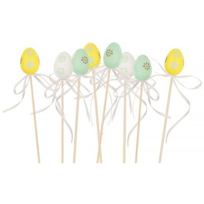 Vajíčko plastové s kytičkami - zápich 4 cm + špejle - 9972 – Hledejceny.cz