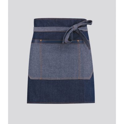 Toma Číšnická zástěra mini modrá jeans eko kůže T-1715 – Zboží Mobilmania