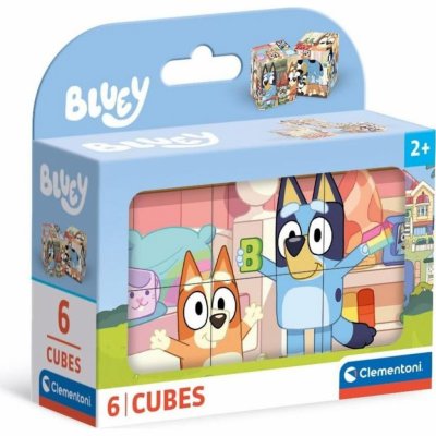 Clementoni Obrázkové kostky BLUEY 6 kostek – Zboží Dáma