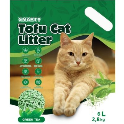 Smarty Tofu Cat Litter Green Tea stelivo pro kočky Podestýlka 6 l – Hledejceny.cz