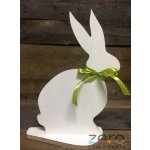 Zajíc stojicí dřevěný 21x32 cm bílý – Hledejceny.cz