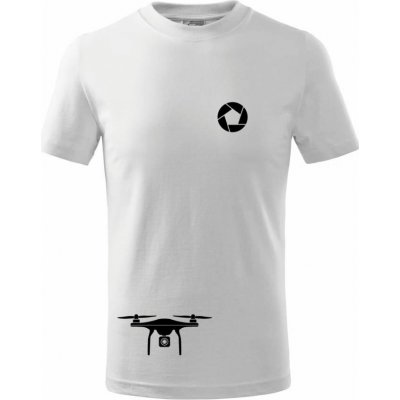 Q Dron Tričko dětské bavlněné Bílá – Zboží Mobilmania