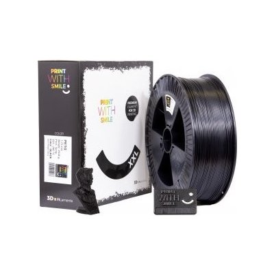 Print With Smile PET-G 1,75 mm Satine Black 2,5 kg – Zboží Živě