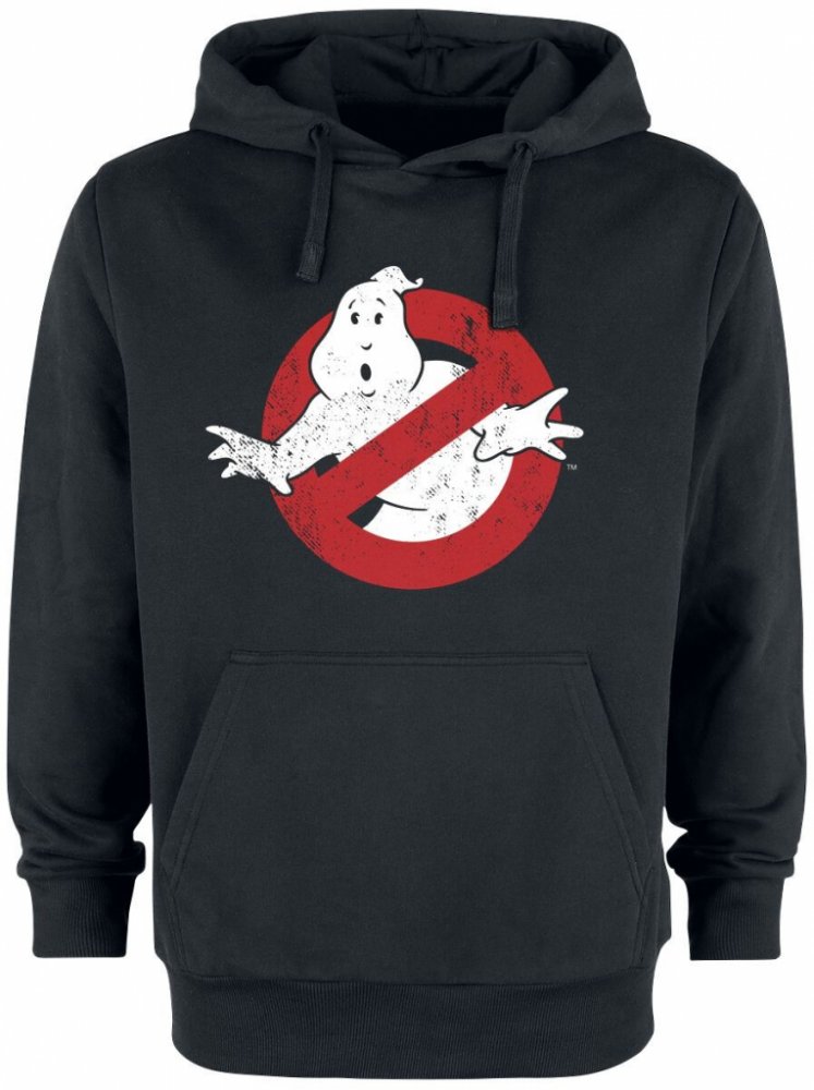 Ghostbusters Ghost Logo černá Mikina s kapucí | Srovnanicen.cz