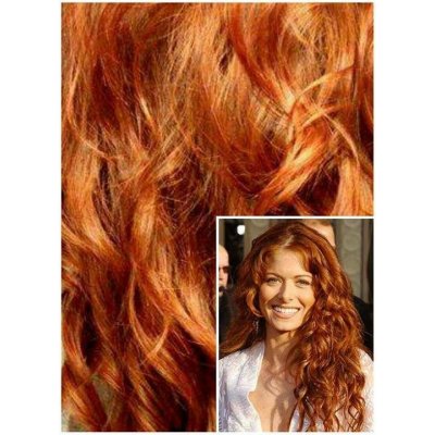 KUDRNATÉ DELUXE Clip in 50cm REMY lidské vlasy MĚDĚNÉ – Hledejceny.cz