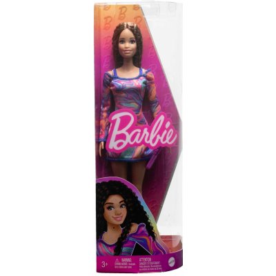 Barbie Modelka duhové marble šaty