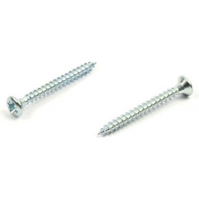Vrut do dřeva zápustná čočková hlava 3,5x40 mm, zinek bílý – Zboží Mobilmania
