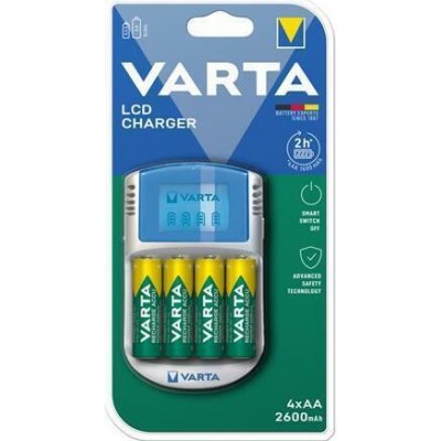 VARTA Nabíječka baterií, AA/AAA, 4x2700 mAh AA, car socket, LCD display, VARTA 24185 – Zboží Živě