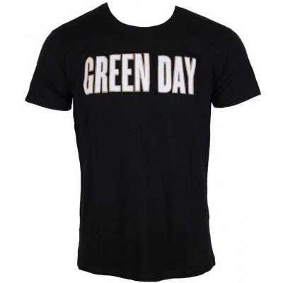 Rock off tričko metal Green Day Logo & Grenade Applique Slub černá – Hledejceny.cz