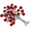 Brož Biju brož strom života s broušenými kamínky a červenými perličkami 9001695