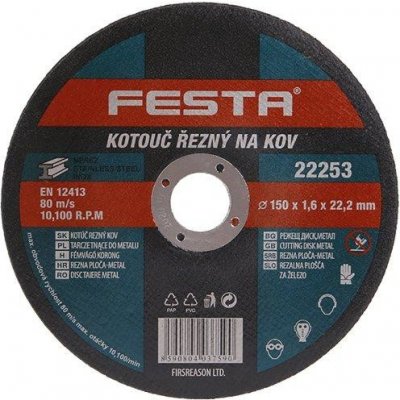 Festa Kotouč řezný na kov 150 x 1.6 x 22.2 mm – Zboží Mobilmania