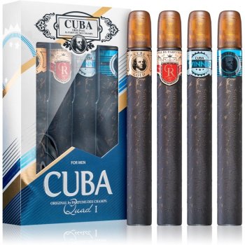 Cuba Quad IEDT Gold 35 ml + EDT Royal 35 ml + EDT Winner 35 ml + EDT Shadow 35 ml dárková sada