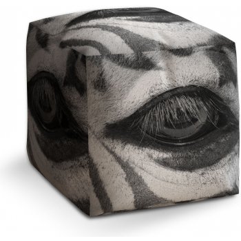Sablio taburet Cube oko zebry 40x40x40 cm