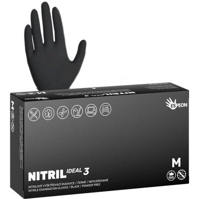 ESPEON nitrilové nepudrované černá 100 ks – Zboží Mobilmania