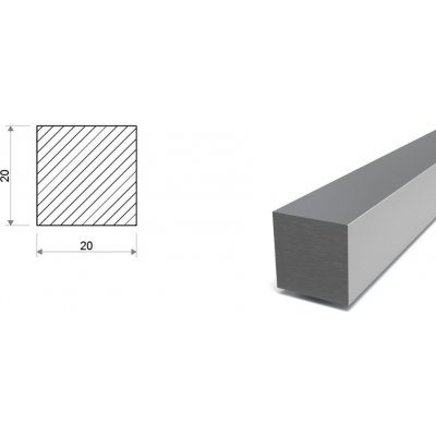 Ocel čtvercová 20x20 mm (S355) – Zboží Mobilmania