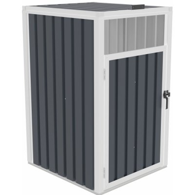 G21 63900854 Přístřešek na popelnice 73 × 121 × 82 cm plechový antracitový – Zboží Dáma