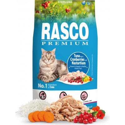 Rasco Premium Cat Sterilized Tuna Cranberries Nasturtium 2 kg – Hledejceny.cz